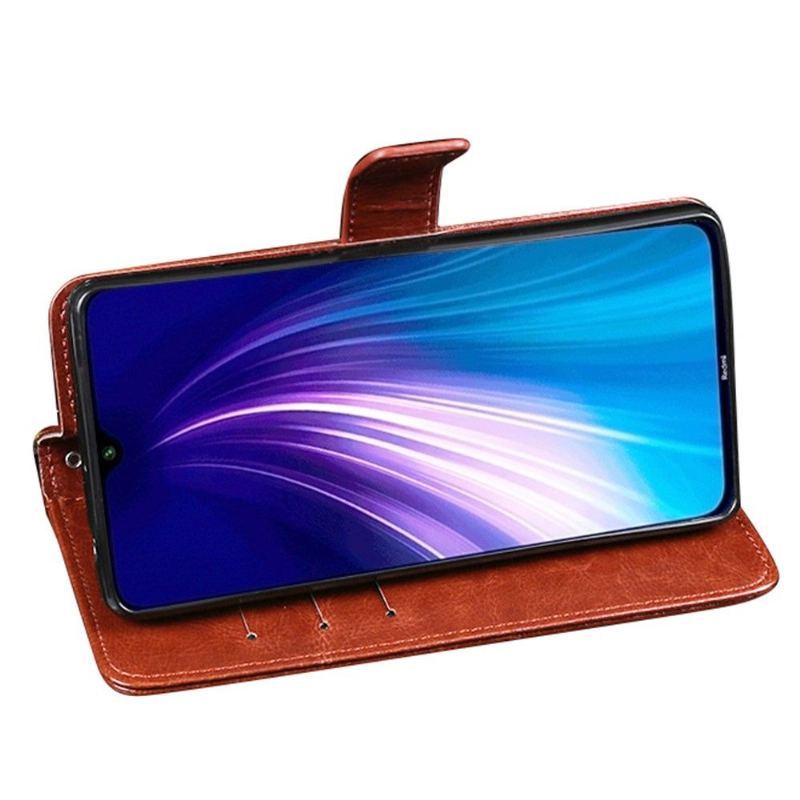 Etui Folio do Xiaomi Redmi Note 8 2021 Classic Skórzany Futerał Idewei Folio Efekt Skóry