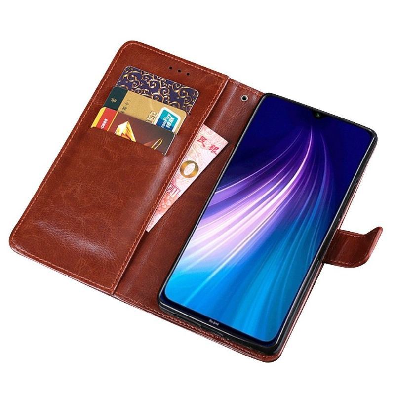 Etui Folio do Xiaomi Redmi Note 8 2021 Classic Skórzany Futerał Idewei Folio Efekt Skóry