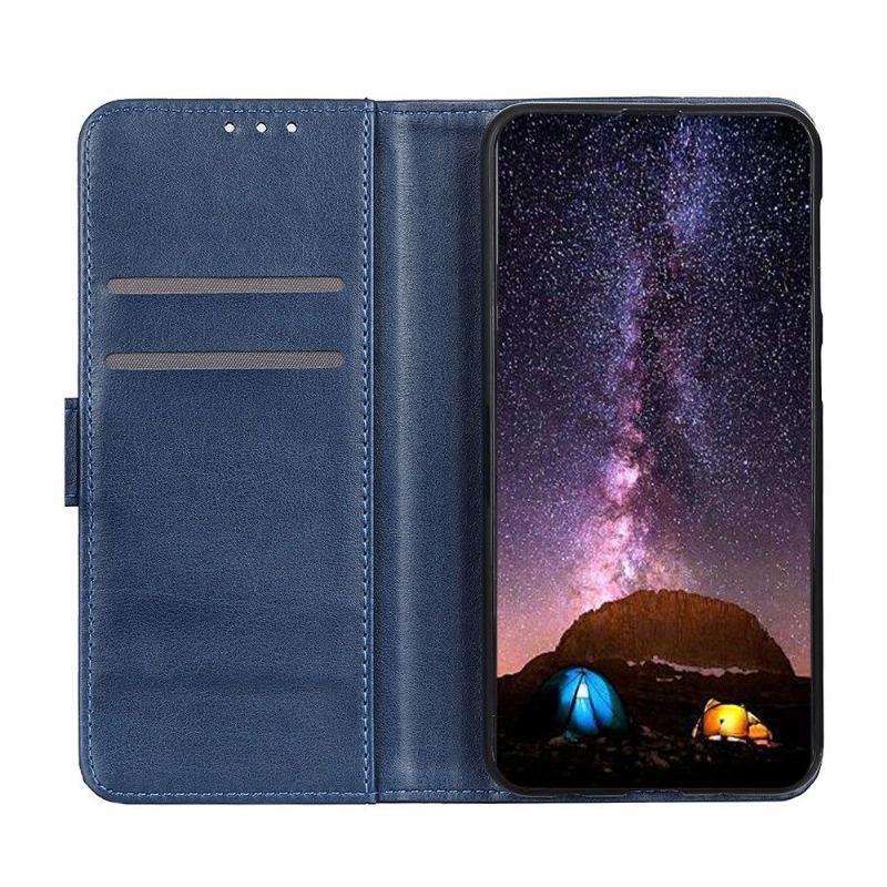 Etui Folio do Xiaomi Redmi Note 8 2021 Classic Skórzany Futerał Klapa Ze Sztucznej Skóry Z Nitem