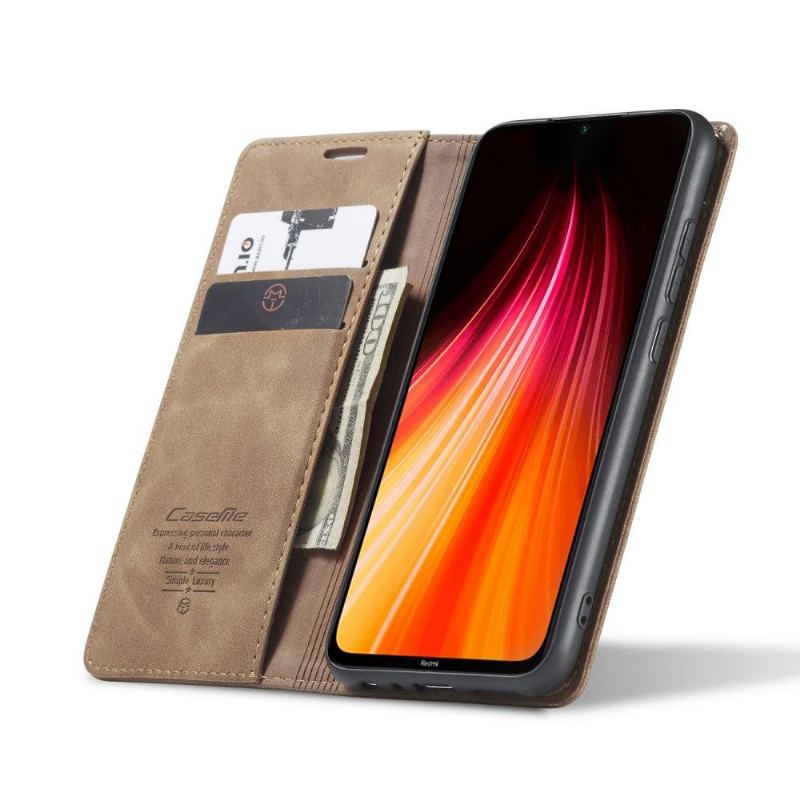 Etui Folio do Xiaomi Redmi Note 8 2021 Obrzeża Golias Retro Imitacja Skóry