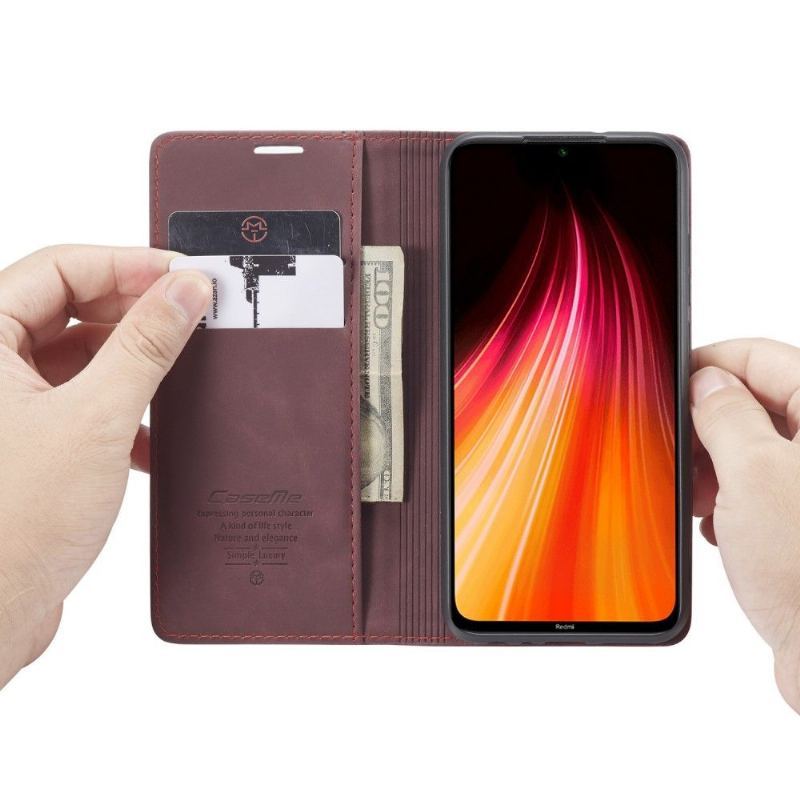 Etui Folio do Xiaomi Redmi Note 8 2021 Obrzeża Golias Retro Imitacja Skóry