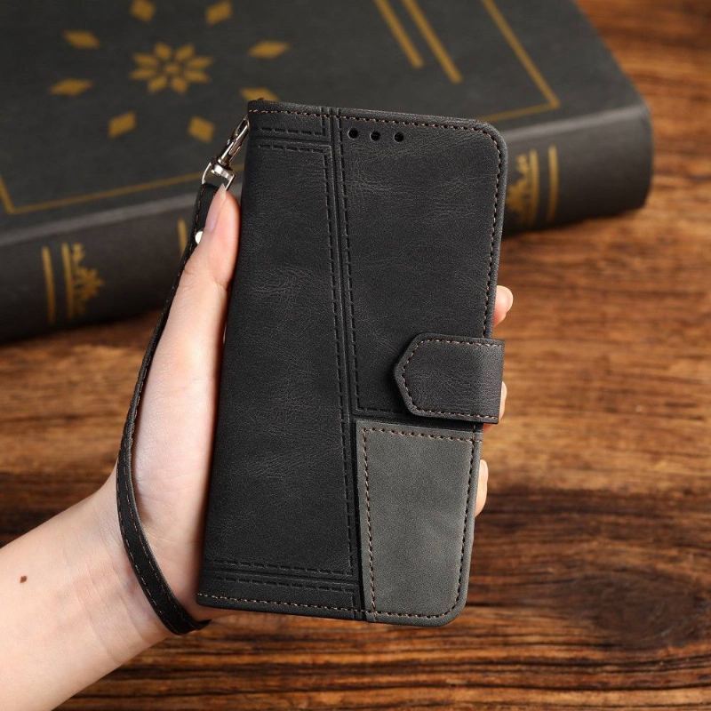 Etui Folio do Xiaomi Redmi Note 8 2021 Obrzeża Retro Uczucie 004