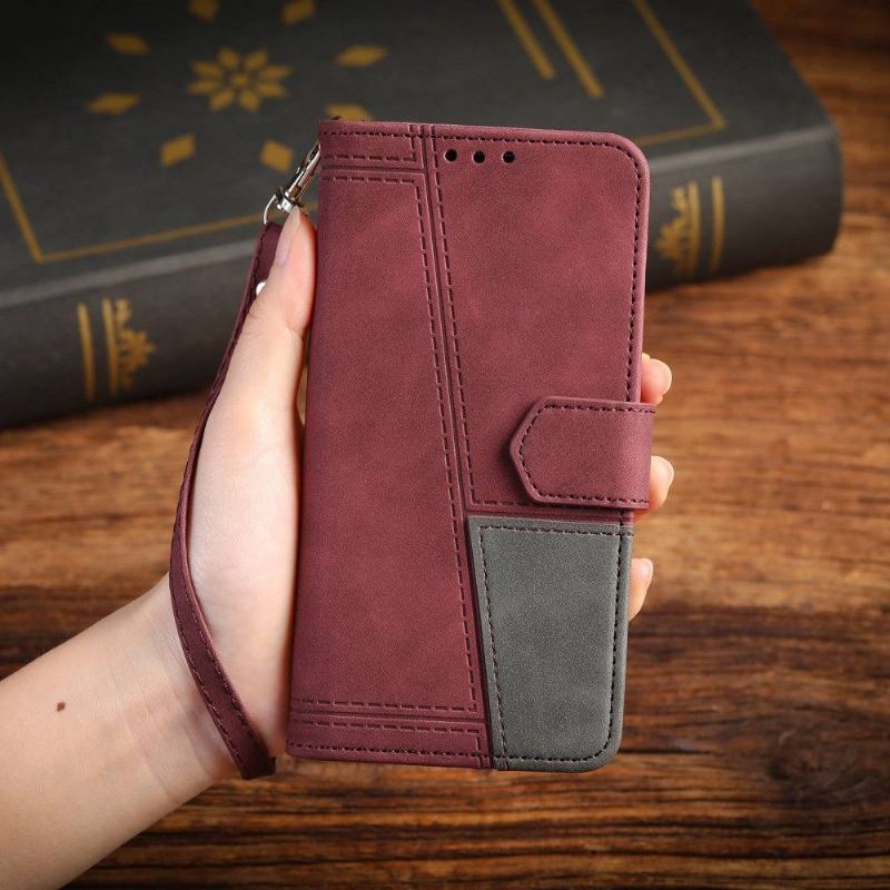 Etui Folio do Xiaomi Redmi Note 8 2021 Obrzeża Retro Uczucie 004