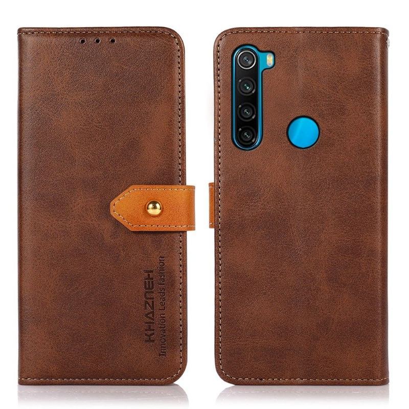 Obudowa Etui Na Telefon do Xiaomi Redmi Note 8 2021 Khazneh Bicolor Sztuczna Skóra