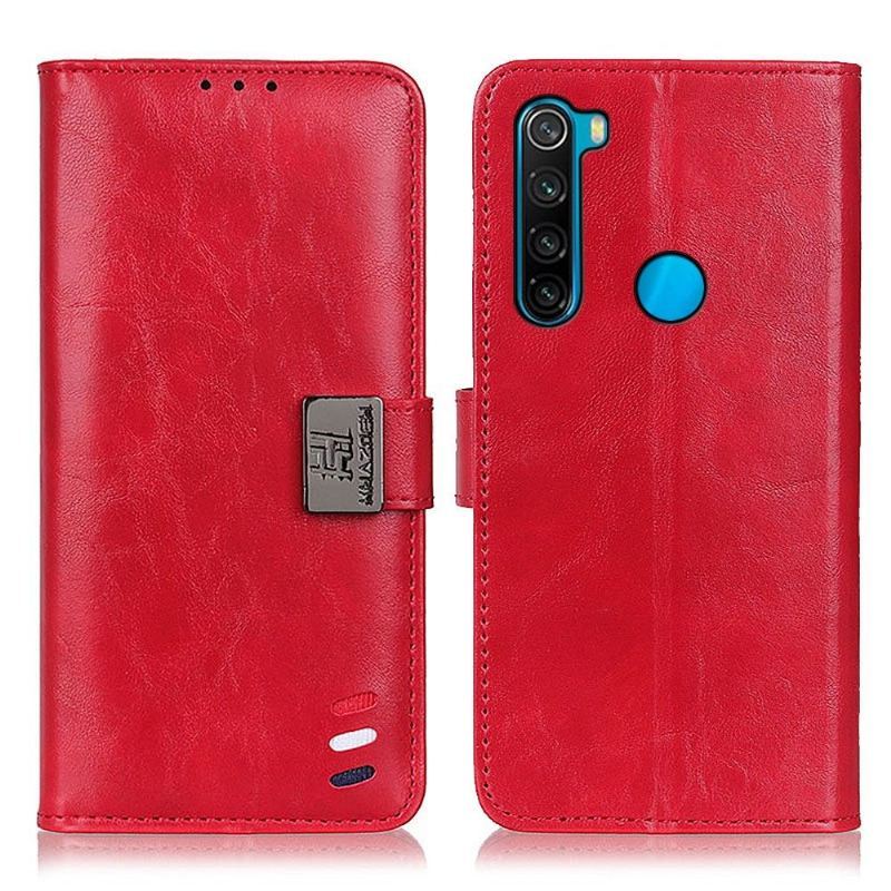 Skórzany Futerał do Xiaomi Redmi Note 8 2021 Anti-fall Khazneh Tricolor