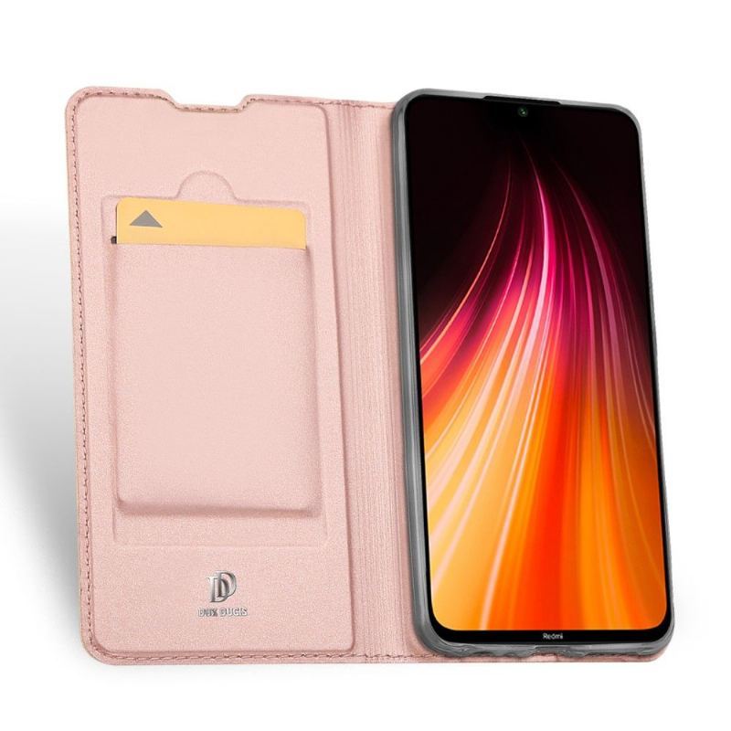 Skórzany Futerał do Xiaomi Redmi Note 8 2021 Anti-fall Satynowa Powłoka