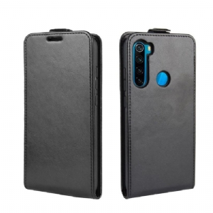 Skórzany Futerał do Xiaomi Redmi Note 8 2021 Etui Folio Ze Sztucznej Skóry W Pionie