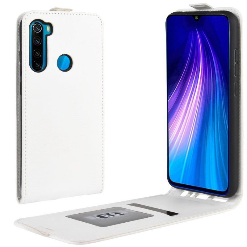 Skórzany Futerał do Xiaomi Redmi Note 8 2021 Etui Folio Ze Sztucznej Skóry W Pionie