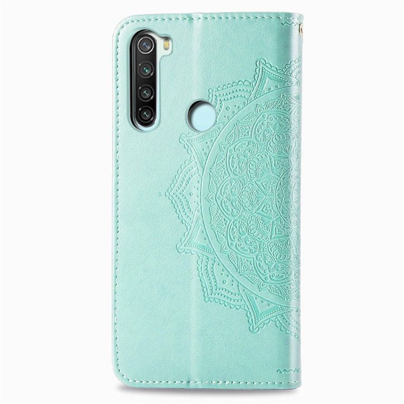 Skórzany Futerał do Xiaomi Redmi Note 8 2021 Mandala Relief Faux Leather