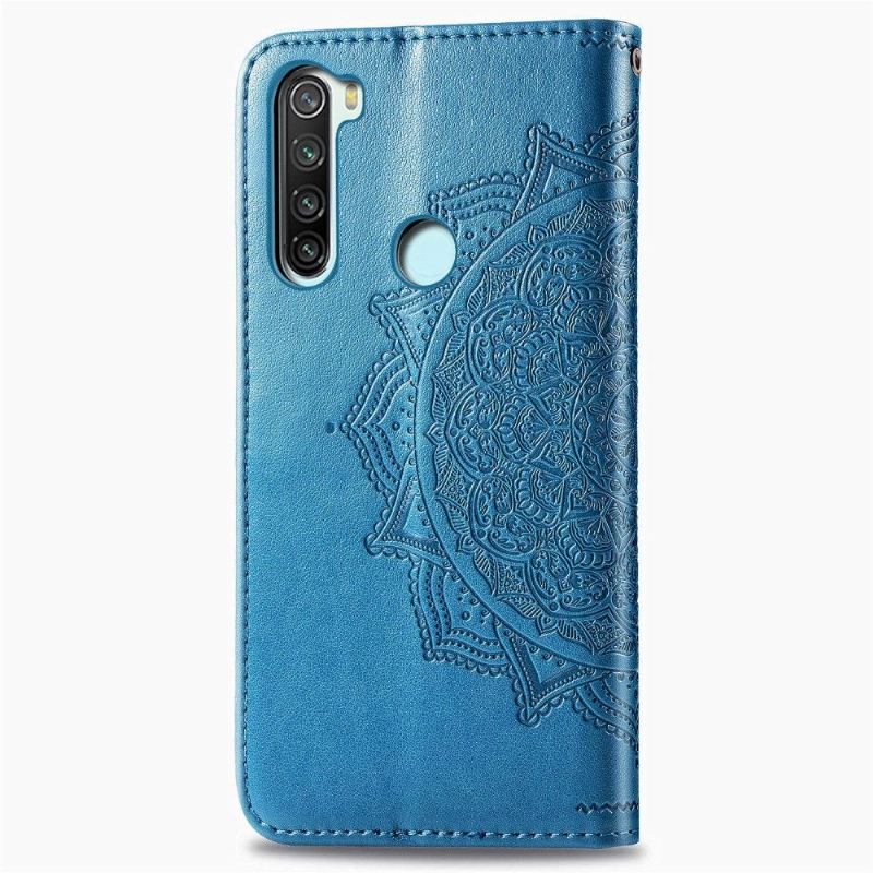 Skórzany Futerał do Xiaomi Redmi Note 8 2021 Mandala Relief Faux Leather