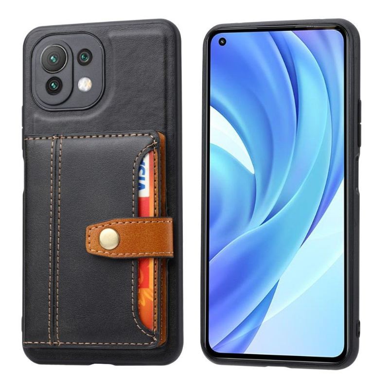 Etui do Xiaomi Mi 11 Lite 5G NE / Mi 11 Lite / Mi 11 Lite 5G Anti-fall Skórzany Efekt Z Wieloma Przegródkami