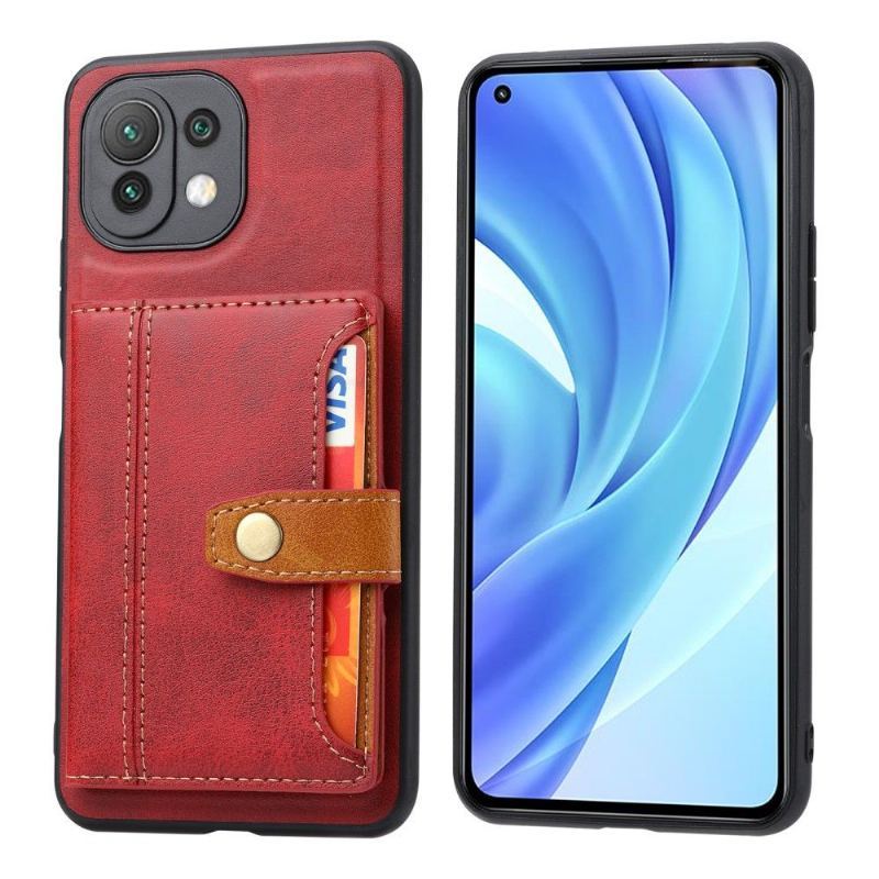 Etui do Xiaomi Mi 11 Lite 5G NE / Mi 11 Lite / Mi 11 Lite 5G Anti-fall Skórzany Efekt Z Wieloma Przegródkami