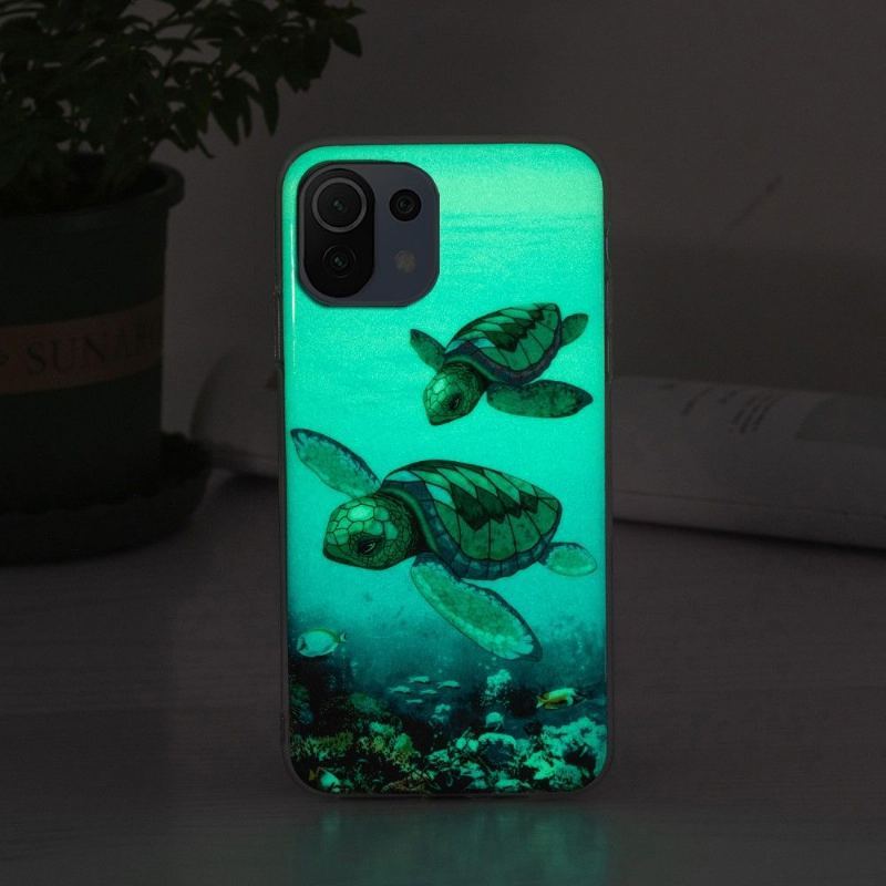 Etui do Xiaomi Mi 11 Lite 5G NE / Mi 11 Lite / Mi 11 Lite 5G Fluorescencyjne Żółwie