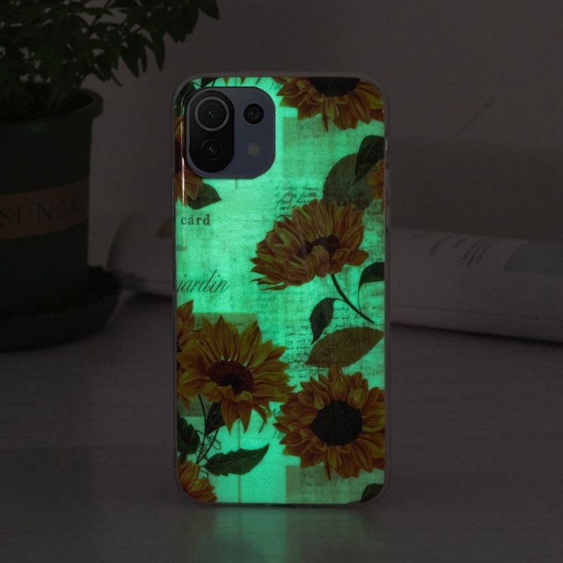 Etui do Xiaomi Mi 11 Lite 5G NE / Mi 11 Lite / Mi 11 Lite 5G Fluorescencyjny Słonecznik Vintage