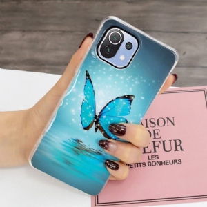 Etui do Xiaomi Mi 11 Lite 5G NE / Mi 11 Lite / Mi 11 Lite 5G Luminous Blue Butterfly