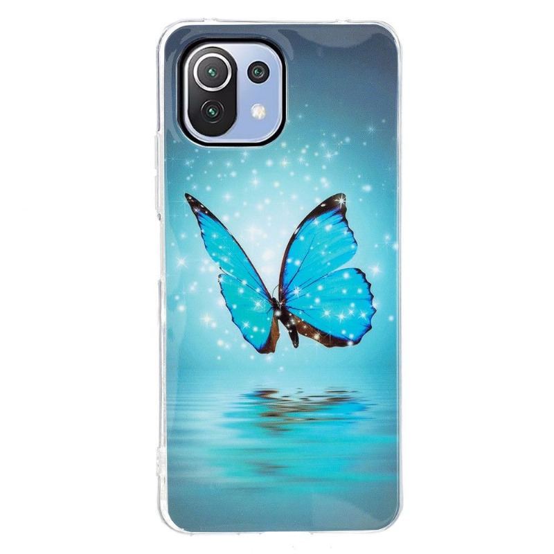 Etui do Xiaomi Mi 11 Lite 5G NE / Mi 11 Lite / Mi 11 Lite 5G Luminous Blue Butterfly