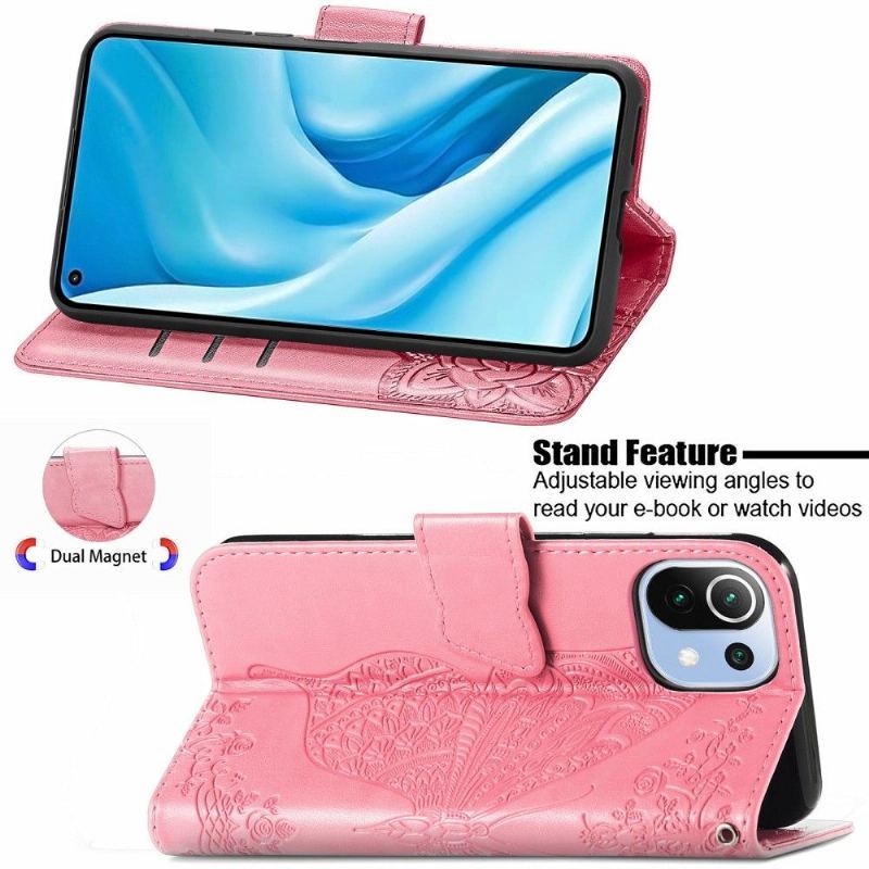 Etui Folio do Xiaomi Mi 11 Lite 5G NE / Mi 11 Lite / Mi 11 Lite 5G Classic Motyl Ulga