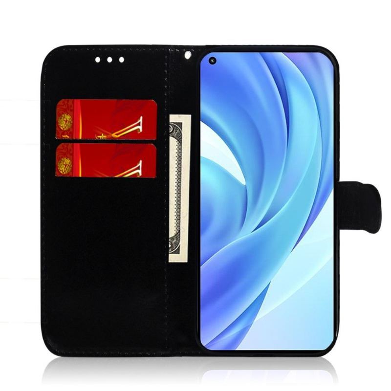 Etui Folio do Xiaomi Mi 11 Lite 5G NE / Mi 11 Lite / Mi 11 Lite 5G Efekt Lustra Ze Sztucznej Skóry