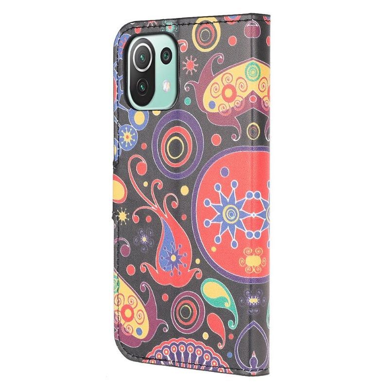 Etui Folio do Xiaomi Mi 11 Lite 5G NE / Mi 11 Lite / Mi 11 Lite 5G Obrzeża Paisley_kwiaty