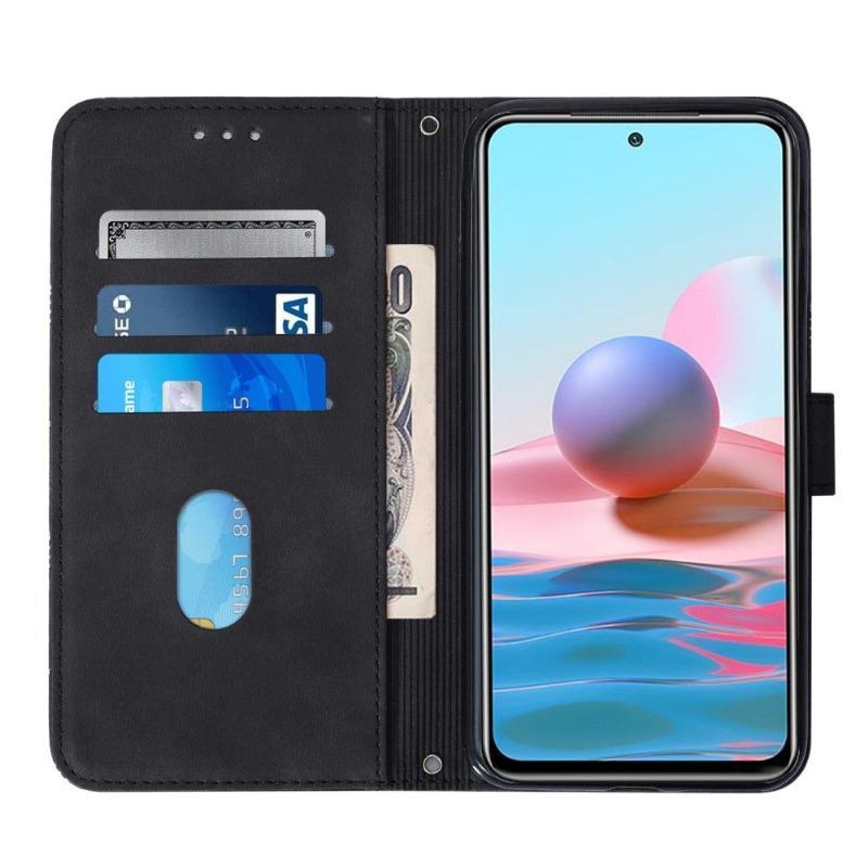 Etui Folio do Xiaomi Mi 11 Lite 5G NE / Mi 11 Lite / Mi 11 Lite 5G Skórzany Efekt Geometryczny Wzór Z Paskiem