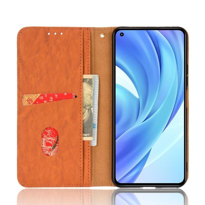 Etui Folio do Xiaomi Mi 11 Lite 5G NE / Mi 11 Lite / Mi 11 Lite 5G Skórzany Futerał Ze Sztucznej Skóry W Stylu Retro