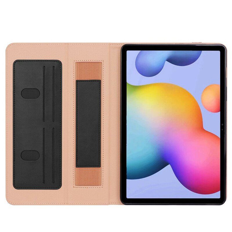 Case do Samsung Galaxy Tab S8 Plus / Tab S7 Plus Skórzany Styl Z Paskiem