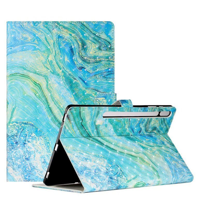 Etui Folio do Samsung Galaxy Tab S8 Plus / Tab S7 Plus Zielona Fala