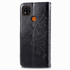 Etui Folio do Xiaomi Redmi 9C Mandala Relief Faux Leather