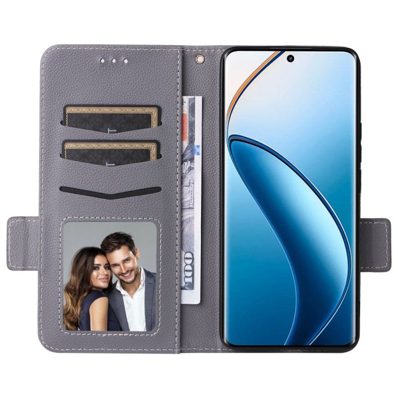 Etui Folio Realme 12 Pro / 12 Pro Plus Podwójne Zapięcie Na Pasek Etui Ochronne