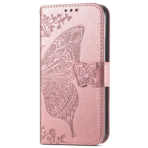 Etui Folio Do Huawei Pura 70 Barokowy Motyl Z Paskiem