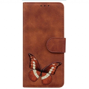 Etui Folio do Realme C31 Motyl Ze Sztucznej Skóry