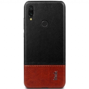 Etui do Xiaomi Redmi Note 7 Biznes Imak Bicolor Imitacja Skóry - Czarny Brąz