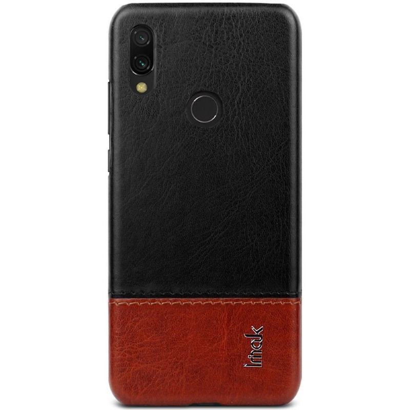 Etui do Xiaomi Redmi Note 7 Biznes Imak Bicolor Imitacja Skóry - Czarny Brąz