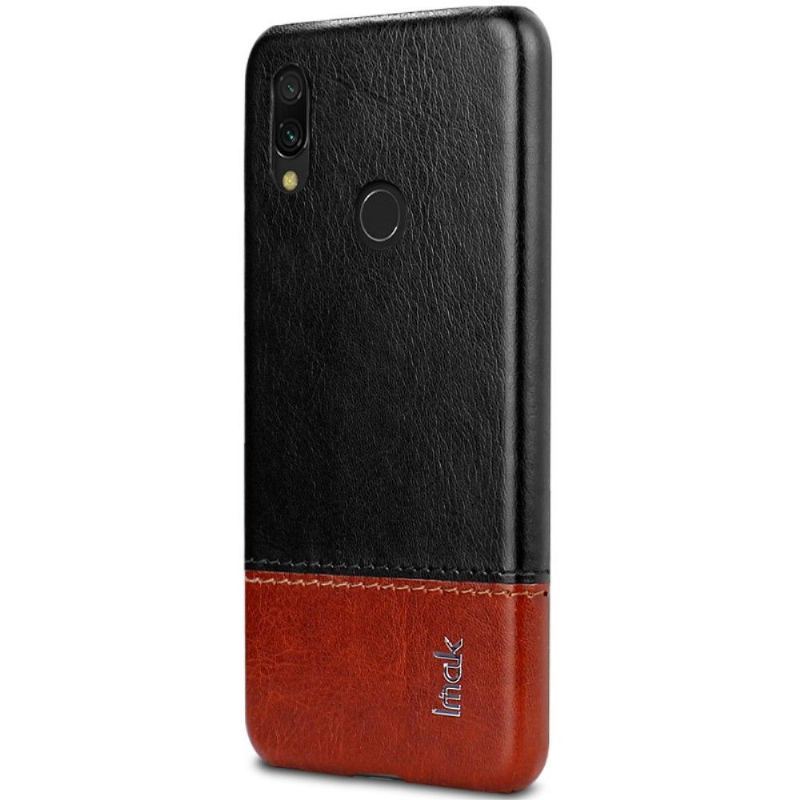 Etui do Xiaomi Redmi Note 7 Biznes Imak Bicolor Imitacja Skóry - Czarny Brąz