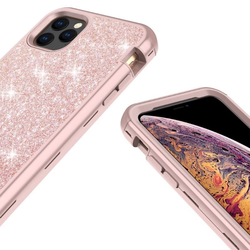 Etui do iPhone 11 Pro Max Hybrydowy Odporny Na Wstrząsy Brokat