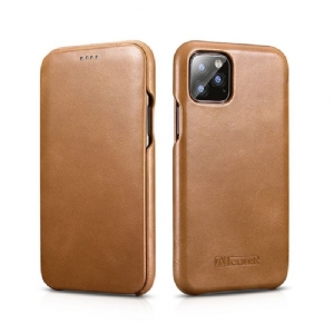 Etui Folio do iPhone 11 Pro Max Classic Icarer Prawdziwa Skóra