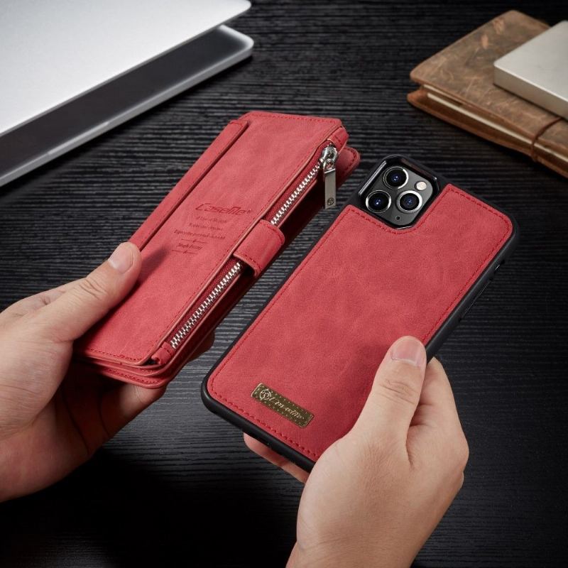 Etui Skórzany Futerał do iPhone 11 Pro Max Anti-fall Portfel Wymienny Caseme