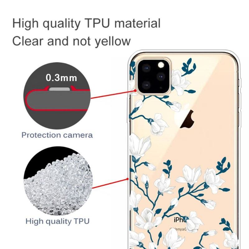 Futerały do iPhone 11 Pro Max Białe Kwiaty