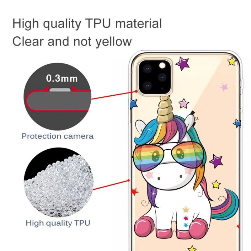 Futerały do iPhone 11 Pro Max Jednorożec W Okularach