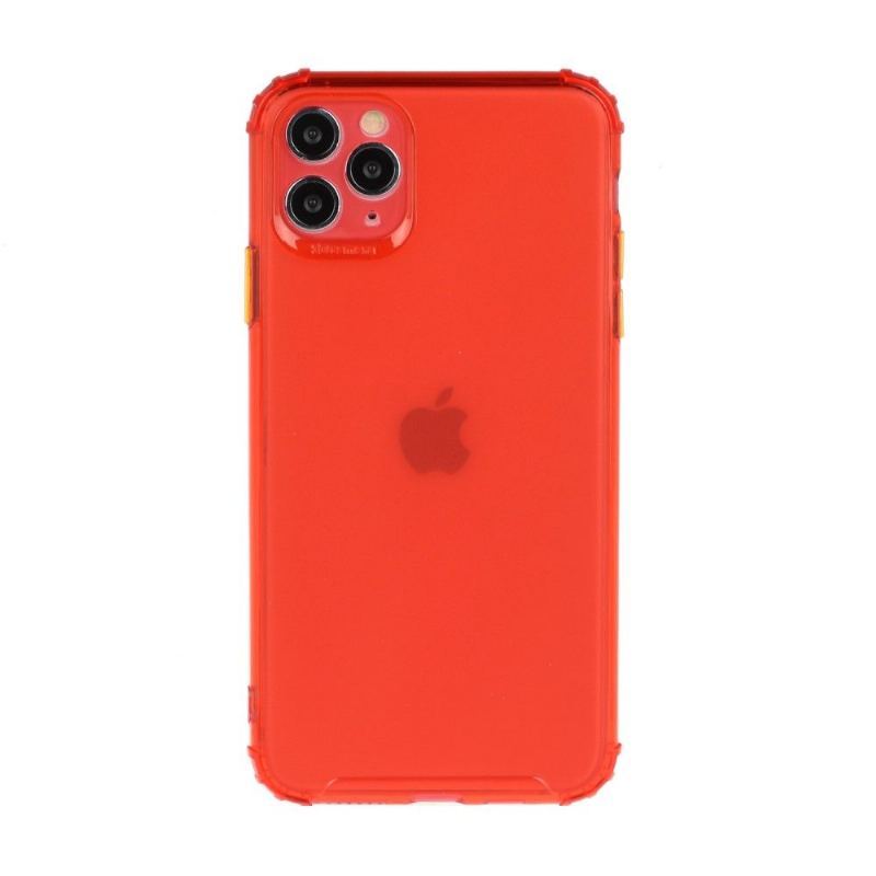 Futerały do iPhone 11 Pro Max Półprzezroczysty Z Kolorowym Przyciskiem