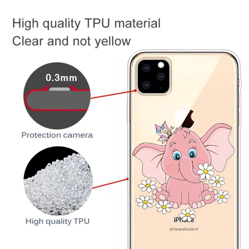 Futerały do iPhone 11 Pro Max Słoń Kwiaty