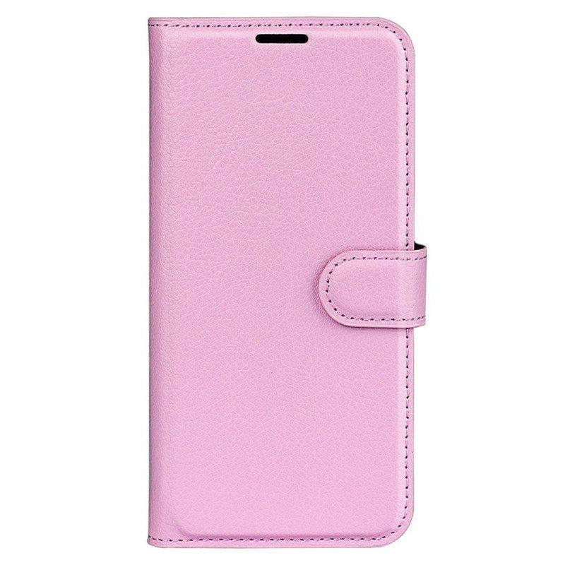 Etui Folio do Xiaomi Redmi Note 12 5G Klasyczny Efekt Skóry Liczi