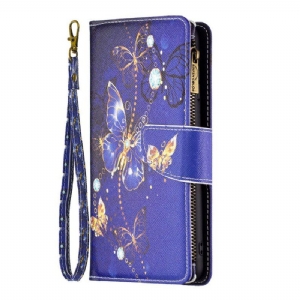 Etui Folio do Xiaomi Redmi Note 12 5G Portmonetka Motyle