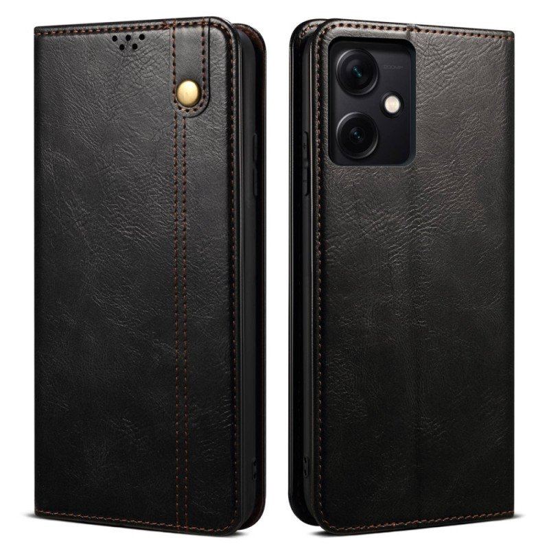 Etui Na Telefon do Xiaomi Redmi Note 12 5G Etui Folio Woskowana Sztuczna Skóra