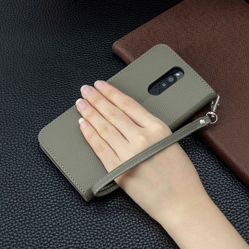 Etui do Xiaomi Redmi Note 8 Anti-fall Etui Folio Folio Z Efektem Skóry Ziarnistej