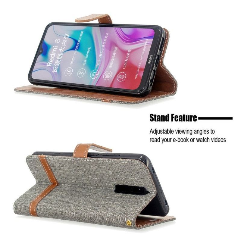 Etui Folio do Xiaomi Redmi Note 8 Cloth Coating Card Holder