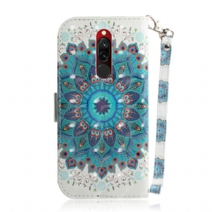 Etui Folio do Xiaomi Redmi Note 8 Kolorowa Mandala