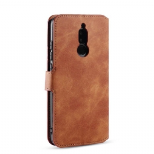 Etui Folio do Xiaomi Redmi Note 8 Obrzeża Dg Ming Skóra W Stylu Retro