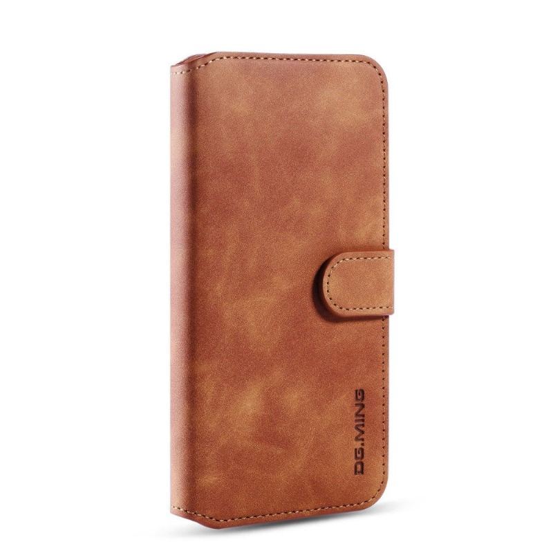 Etui Folio do Xiaomi Redmi Note 8 Obrzeża Dg Ming Skóra W Stylu Retro