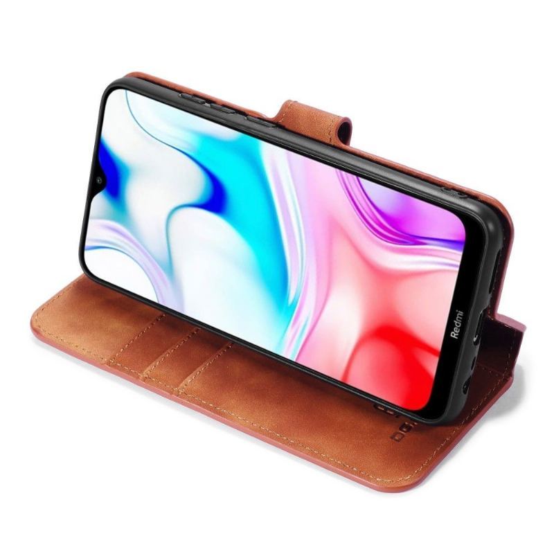 Etui Folio do Xiaomi Redmi Note 8 Obrzeża Dg Ming Skóra W Stylu Retro